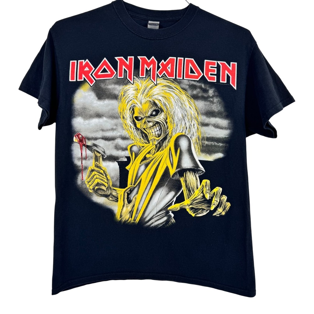 Iron Maiden Eddie Graphic T Shirt Black Gildan Heavy Cotton Men's Size Medium
